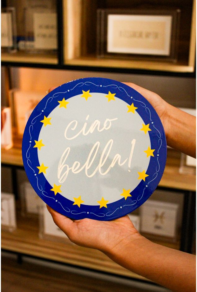 Azulejo Decorativo Redondo Ciao Bella Mimo Galeria